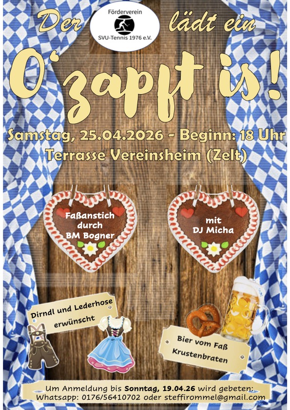 Du betrachtest gerade Einladung zum legendären O’zapft is !