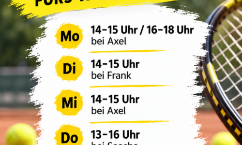 Es gibt noch freie Kapazitäten für unser Wintertraining 🎾